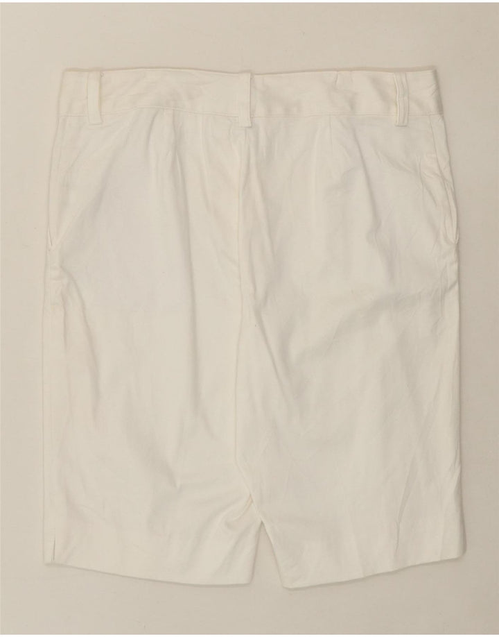 CHAPS Womens Chino Shorts US 12 Large W34 White Cotton Vintage Chaps and Second-Hand Chaps from Messina Hembry 