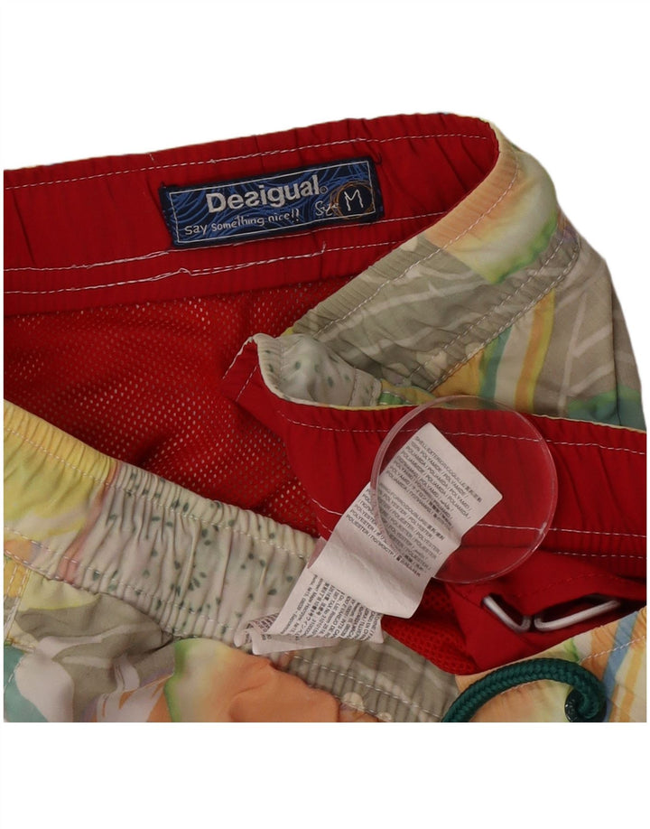 Desigual Pantaloncini da bagno grafici da uomo medi multicolori in poliammide