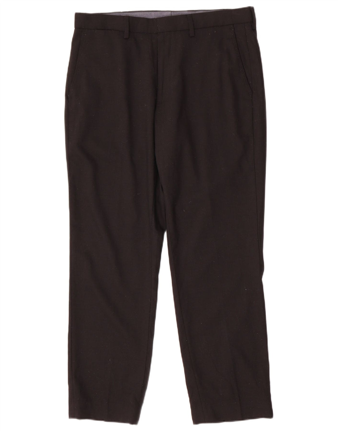 Pantaloni chino vestibilità regolare da uomo Marks & Spencer W34 L29 lana nera