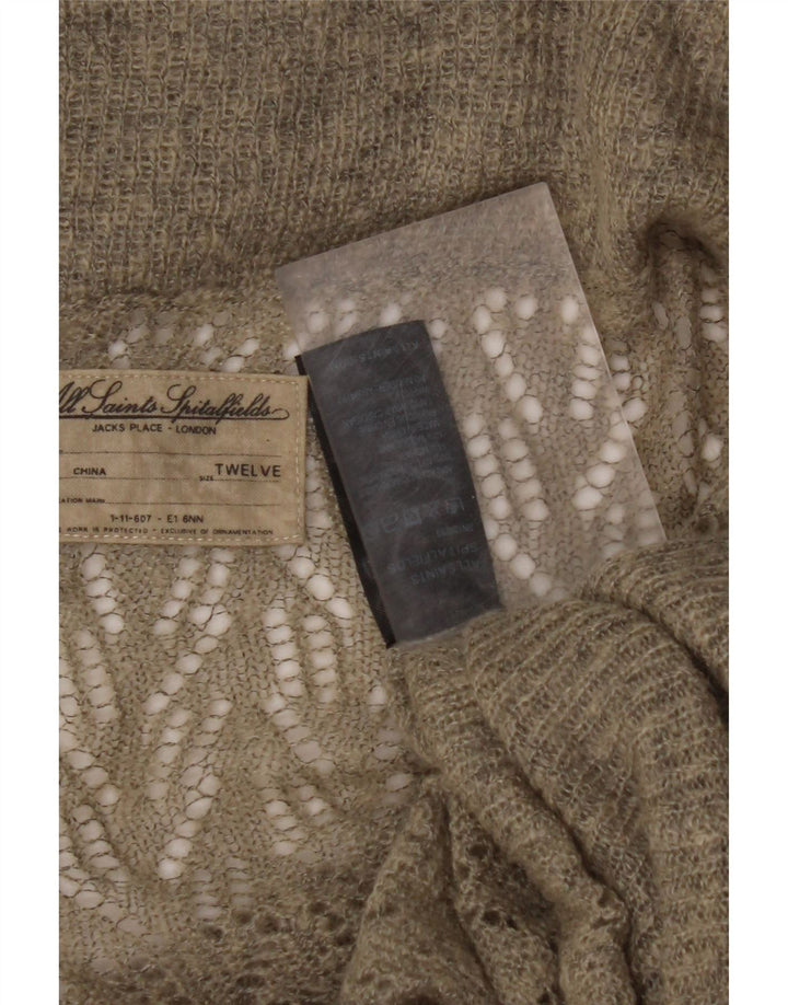 Maglione cardigan corto avvolgente da donna ALL SAINTS taglia 12 Verde