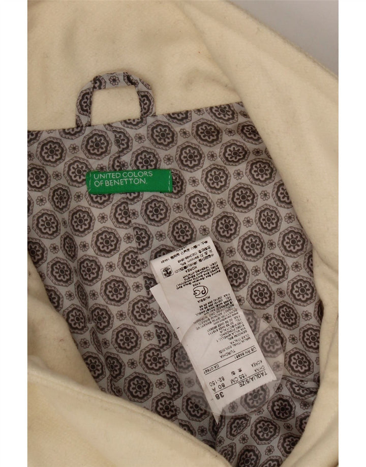 Giubbotto Bomber Da Donna Benetton IT 38 XS Lana Bianco Sporco