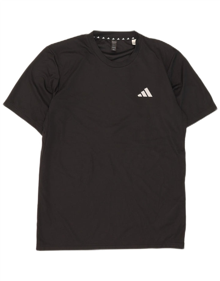T-shirt Adidas Aeroready da uomo piccola piccola in poliestere nero