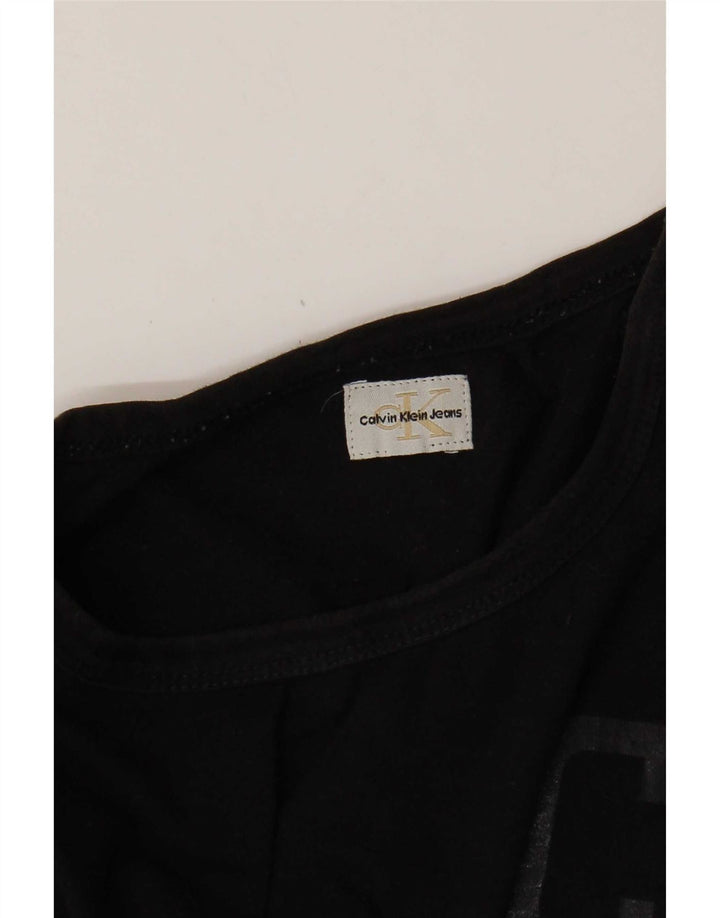 Calvin Klein Jeans Top grafico da uomo manica lunga piccolo nero