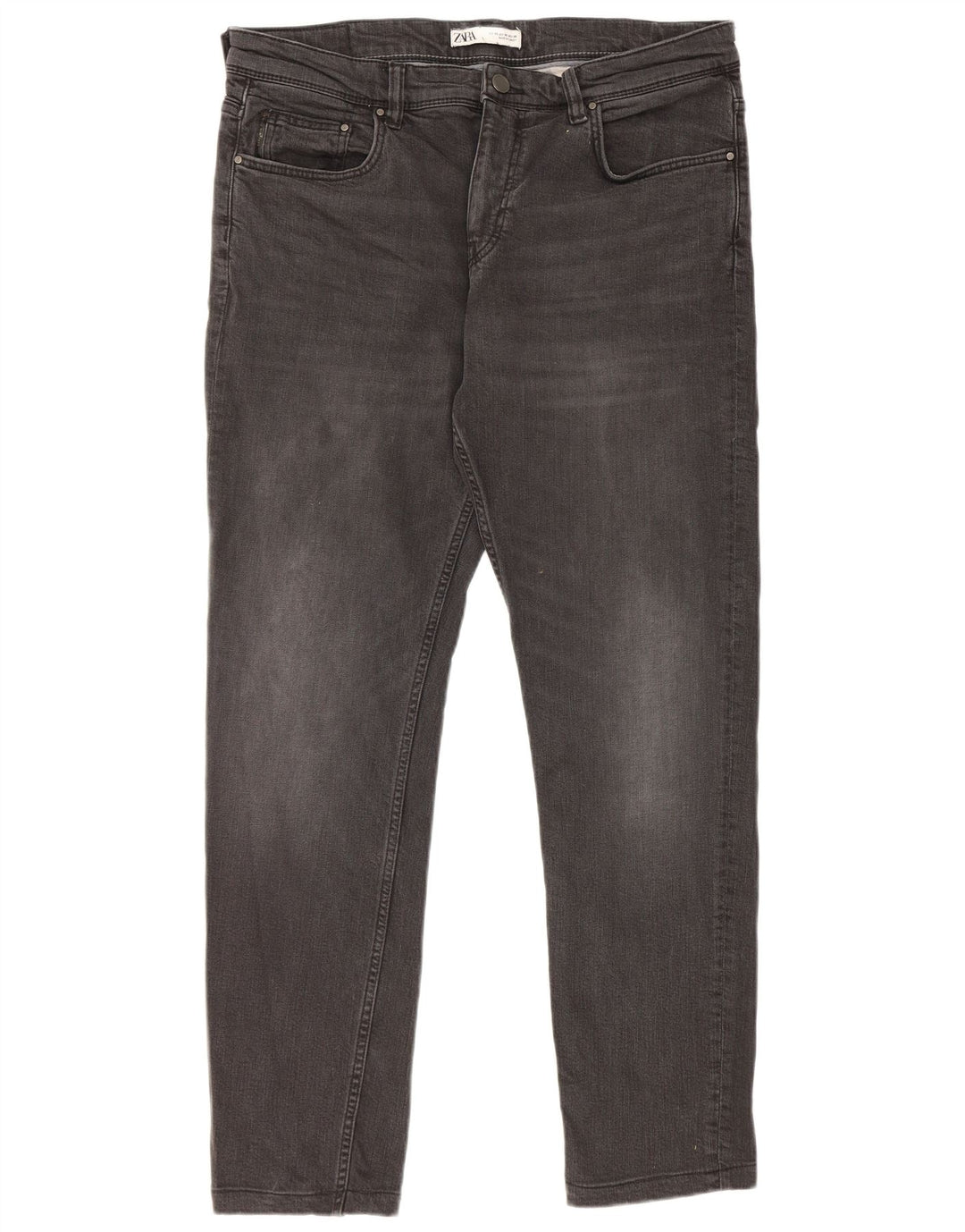 Jeans slim da uomo Zara EU 46 XL W36 L30 Nero