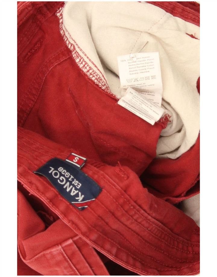 Pantaloncini chino da uomo Kangol piccoli W29 in cotone rosso