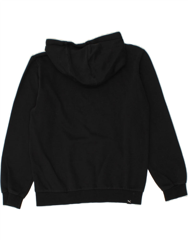 PUMA Boys Graphic Hoodie Jumper 13-14 Years Black Vintage Puma and Second-Hand Puma from Messina Hembry 