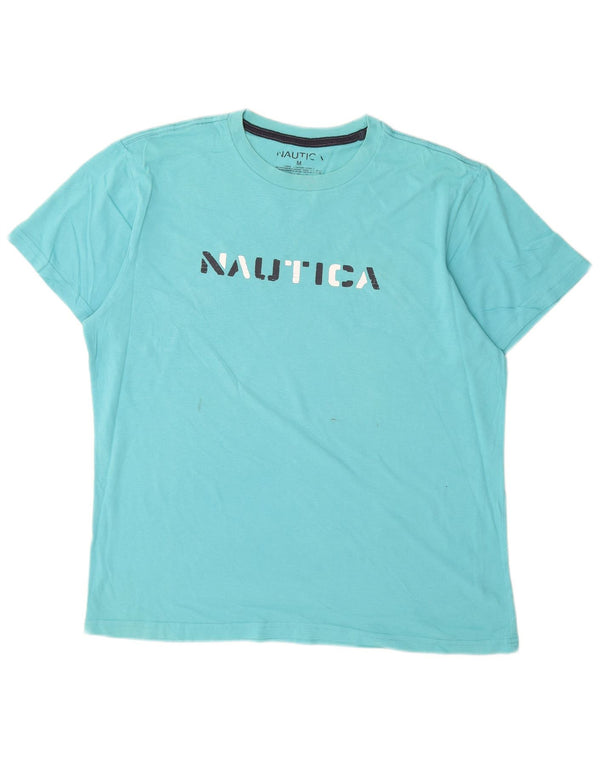 T-shirt grafica da uomo Nautica Top in cotone turchese medio
