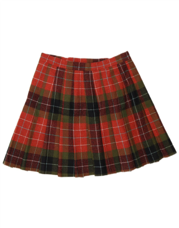 Mini gonna a portafoglio da donna Stefanel IT 40 piccola W26 poliestere a quadri rossi
