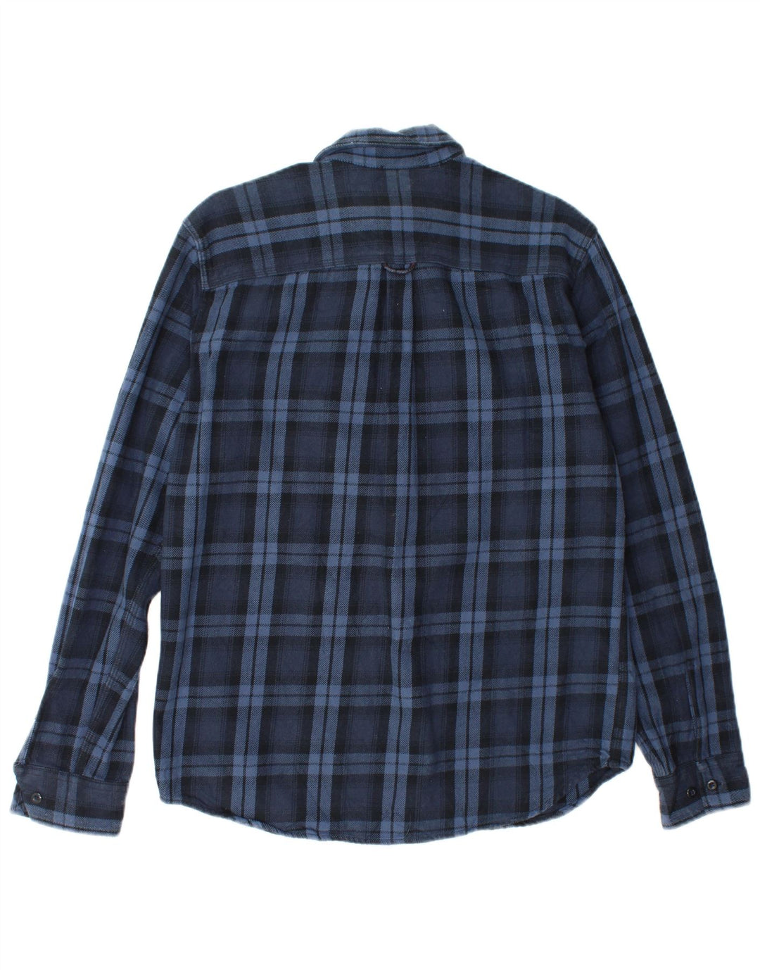 Jack & Jones Camicia da uomo in flanella di cotone a quadri blu grandi