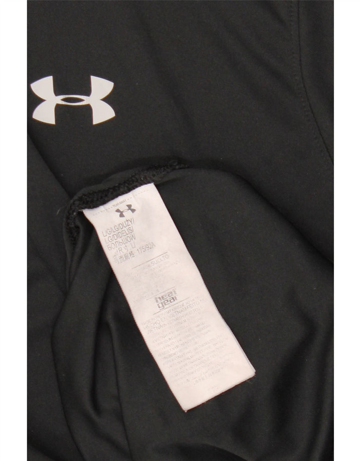 Under Armour Uomo Heat Gear Zip Collo Pullover Tuta Top Grande Nero