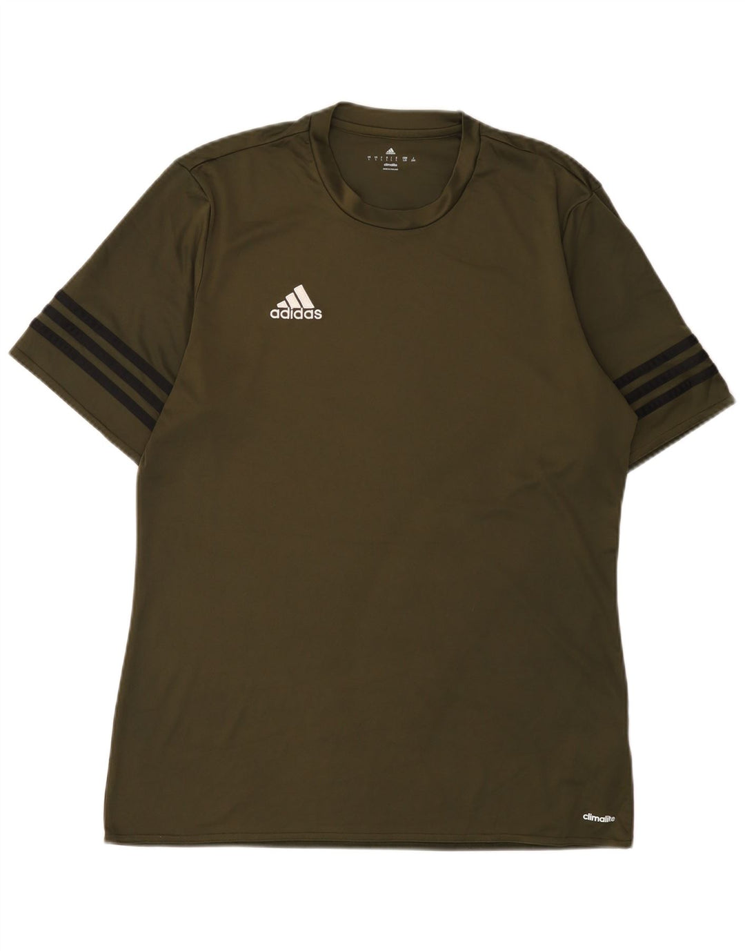 T-shirt Adidas Climalite da uomo, grande, in poliestere kaki