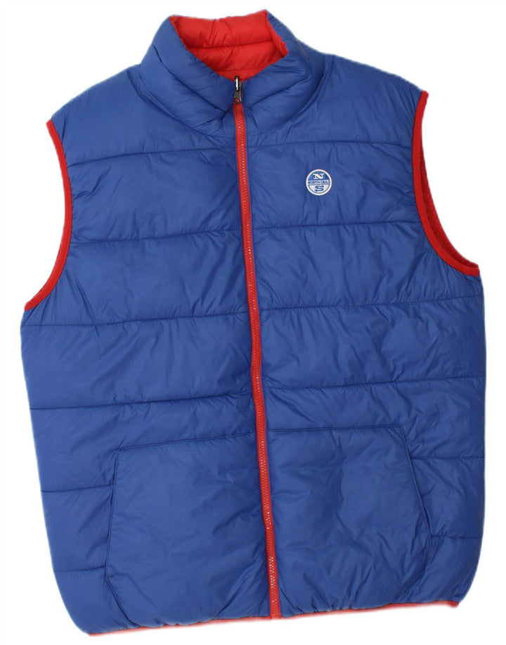 Gilet imbottito reversibile da uomo North Sails UK 40 Large rosso in poliammide