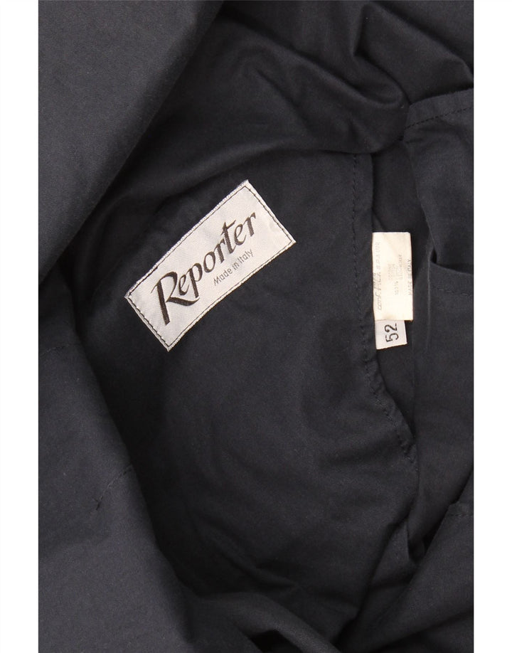 Giacca blazer da uomo a 1 bottone Reporter IT 52 XL cotone blu navy