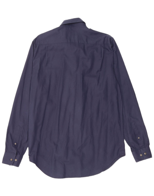 Camicia Lacoste da uomo vestibilità regolare taglia 40 15 1/2 cotone medio blu navy