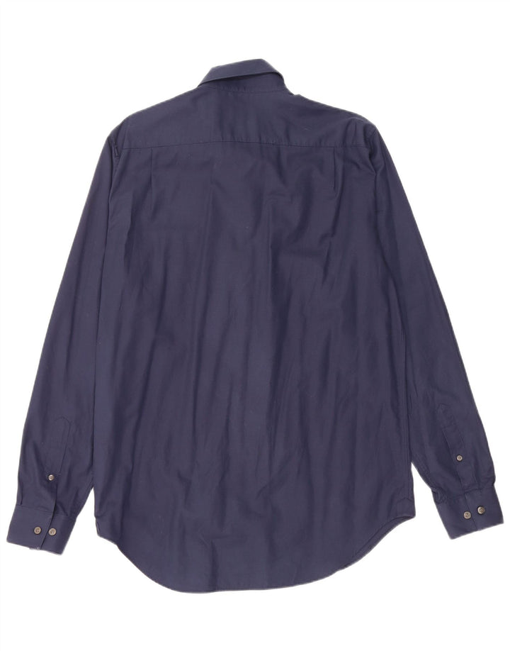 Camicia Lacoste da uomo vestibilità regolare taglia 40 15 1/2 cotone medio blu navy