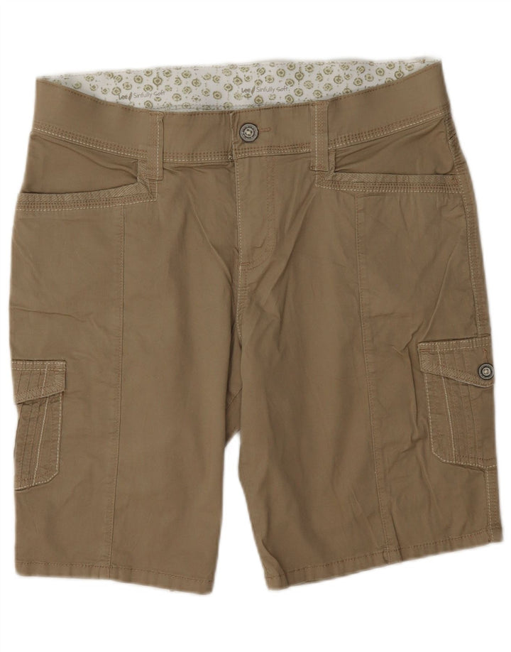 Pantaloncini cargo da donna Lee US 10 Large W32 in cotone beige