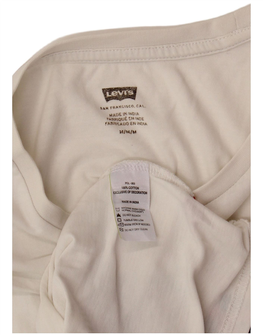 T-shirt grafica da uomo LEVI'S Top in cotone bianco medio