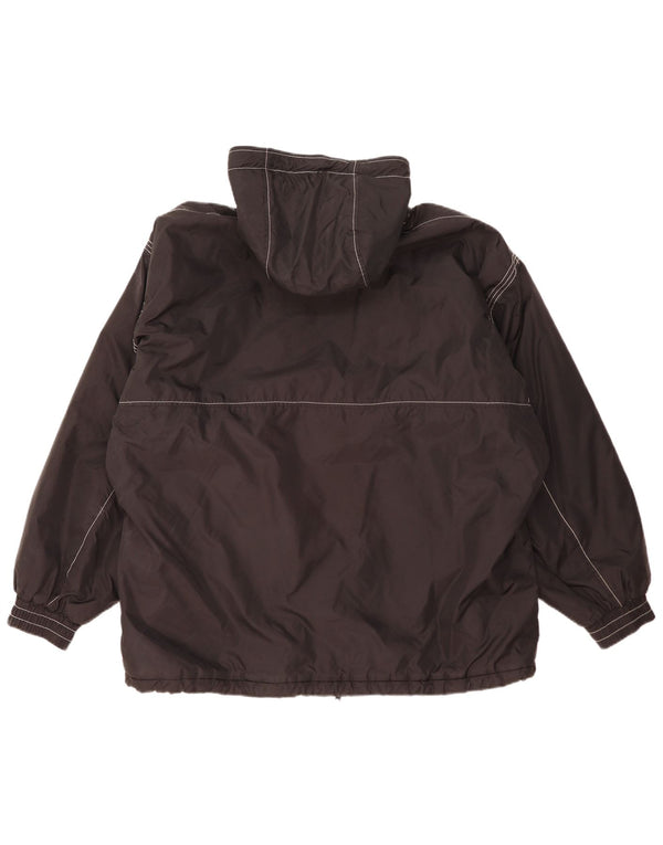 Giacca a vento con cappuccio da uomo Le Frog UK 42 XL nera poliammide