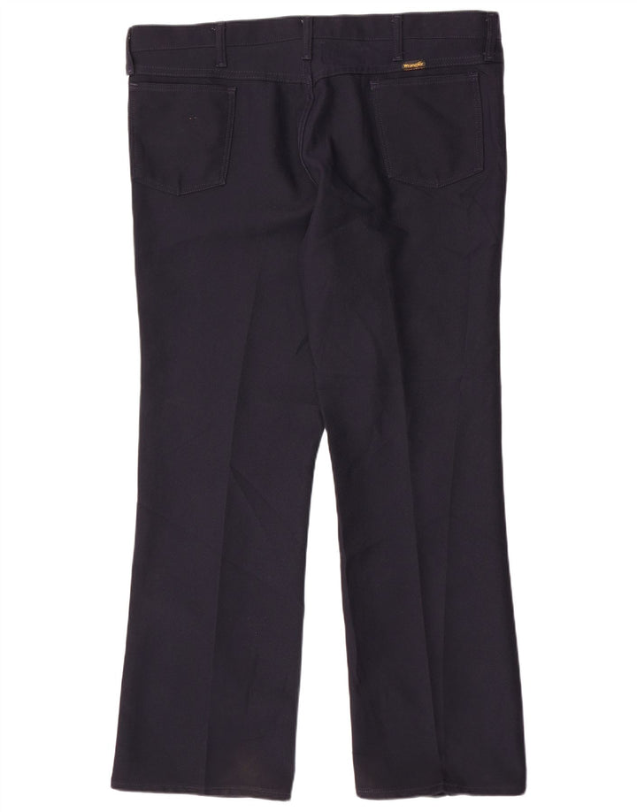 Pantaloni casual dritti da uomo WRANGLER W42 L30 poliestere blu navy