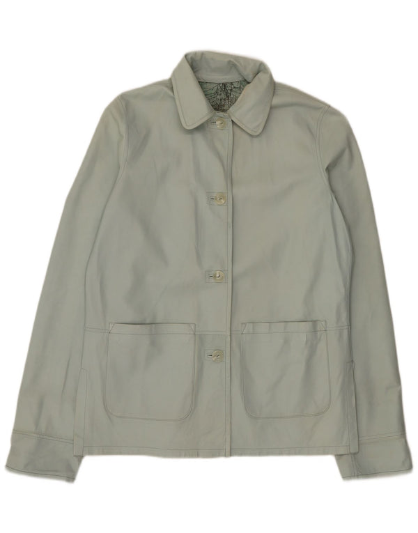 Giacca in pelle reversibile da donna Maxime IT 44 Verde medio