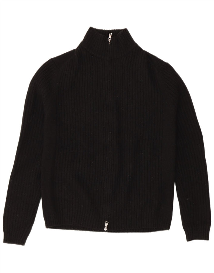 Maglione cardigan da uomo Calvin Klein grande lana merino nera