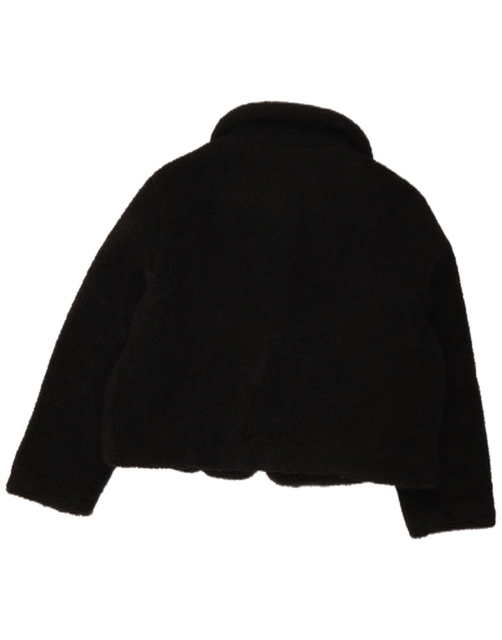Giacca in pile da donna Zara UK 16 grande poliestere nero