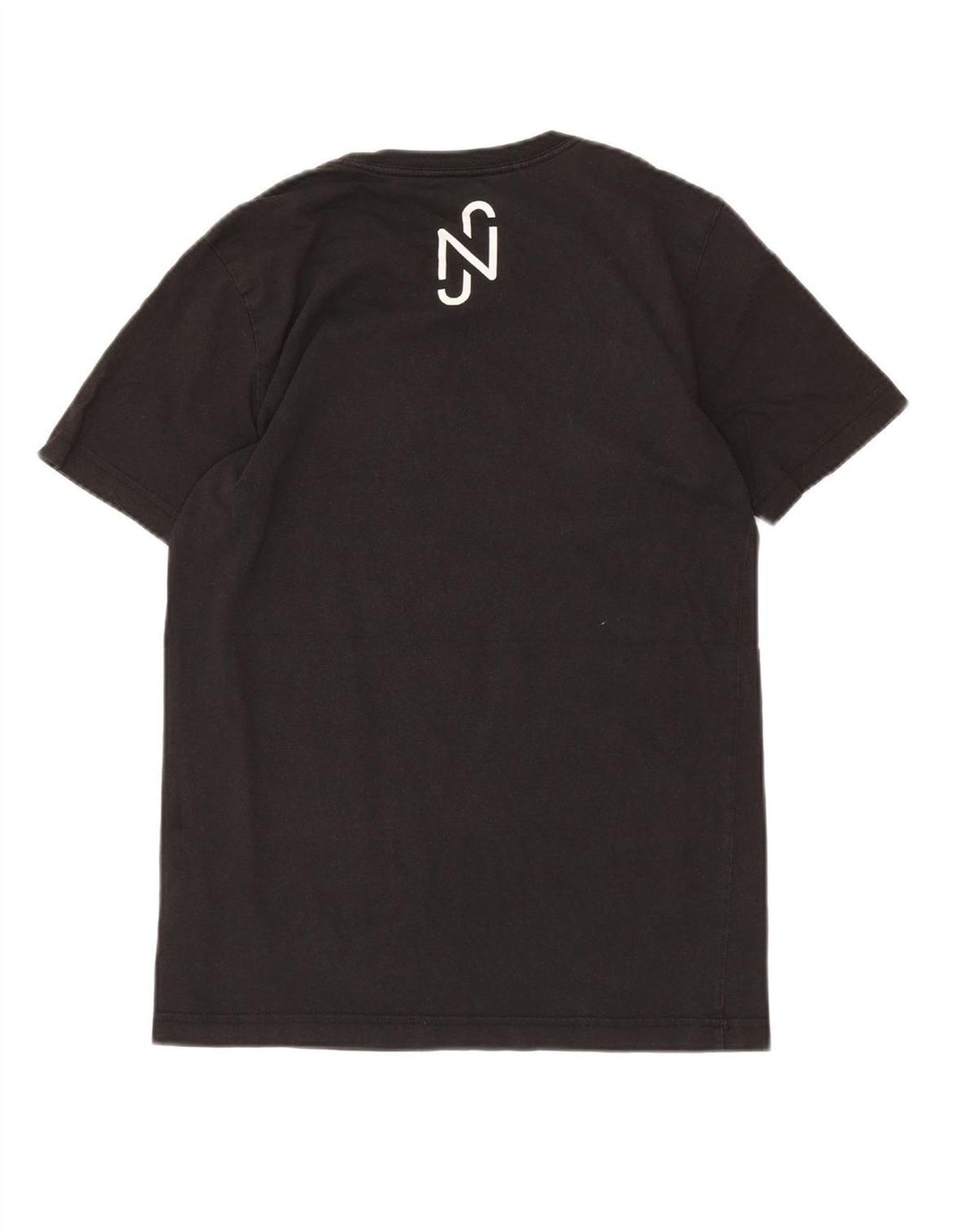 PUMA Mens Graphic T-Shirt Top Small Black Polyester