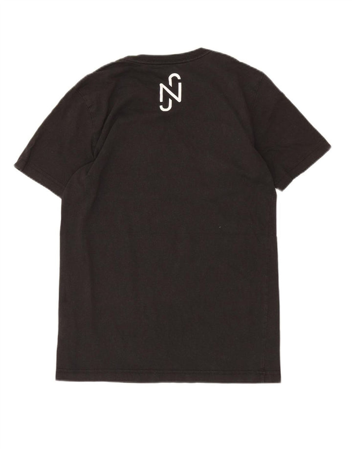 PUMA Mens Graphic T-Shirt Top Small Black Polyester