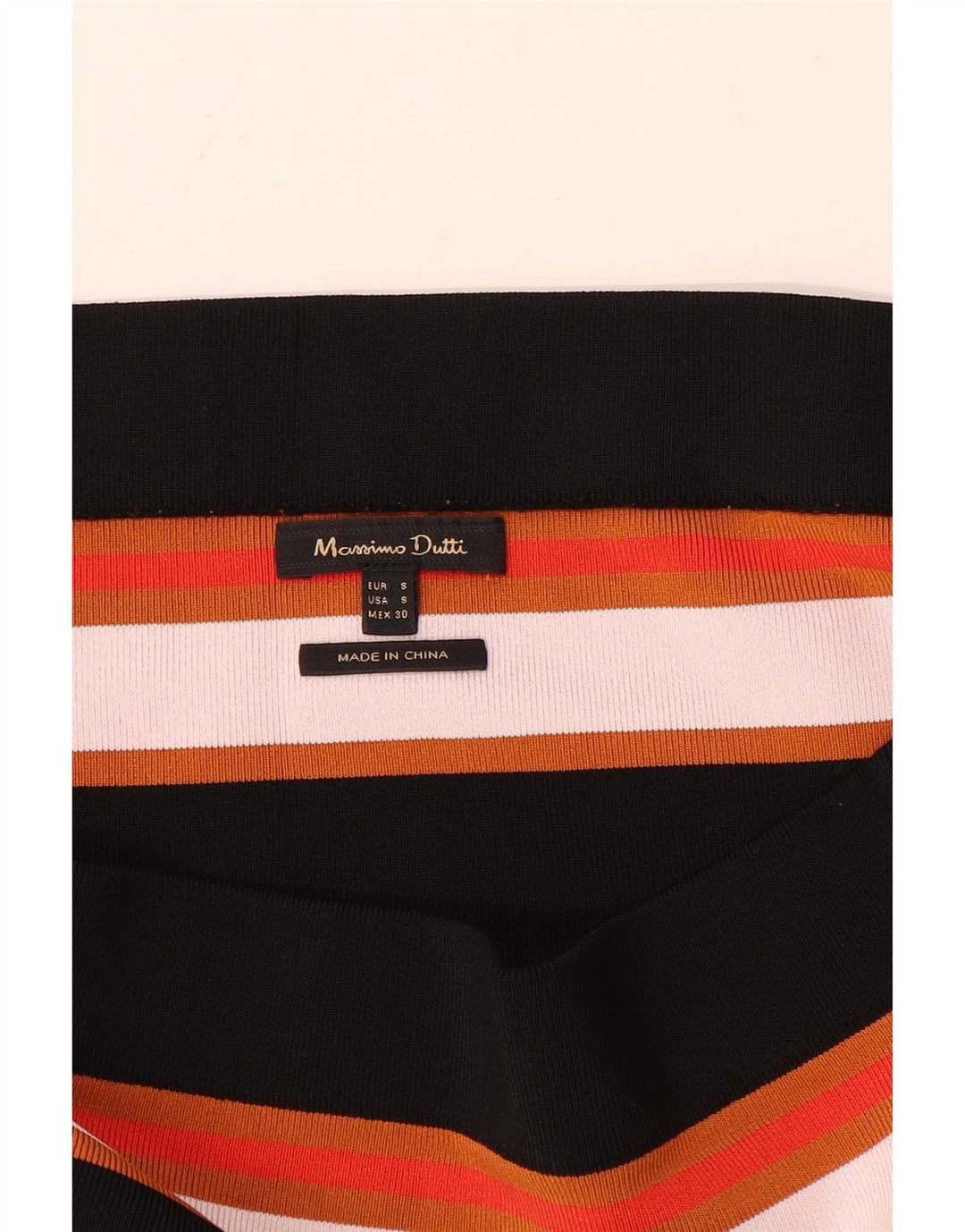 Top da donna con spalle scoperte Massimo Dutti UK 8 piccolo a righe multicolore