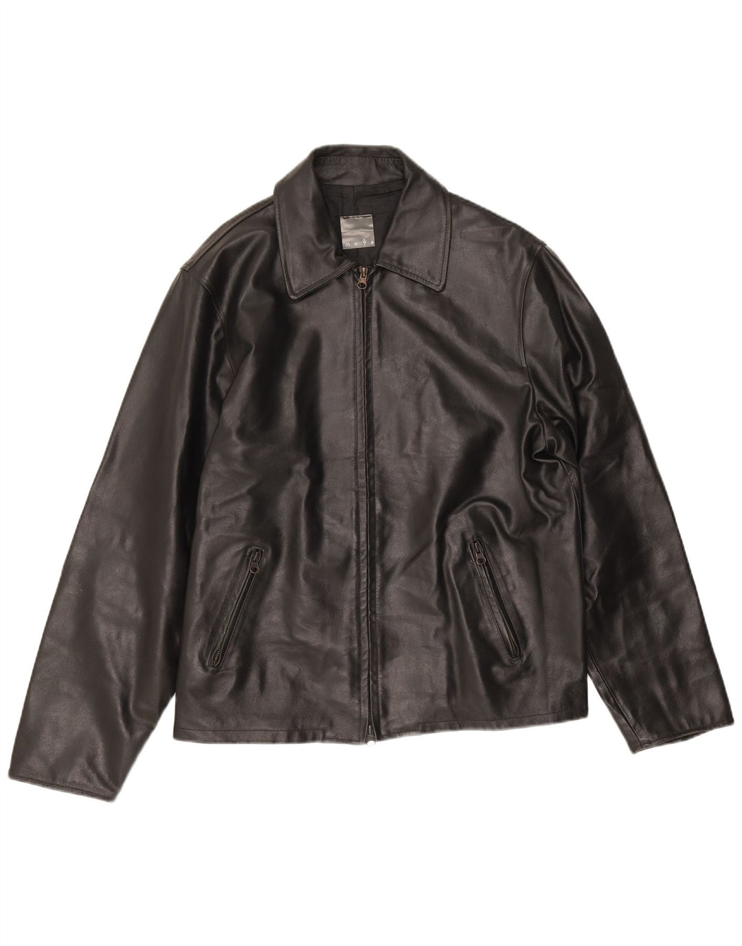 Giacca in pelle da uomo Mays IT 46 piccola in pelle nera