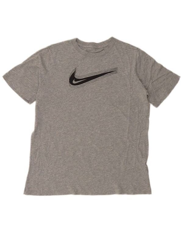 T-shirt grafica Nike da bambino con vestibilità standard, 13-14 anni, XL, grigio chiazzato