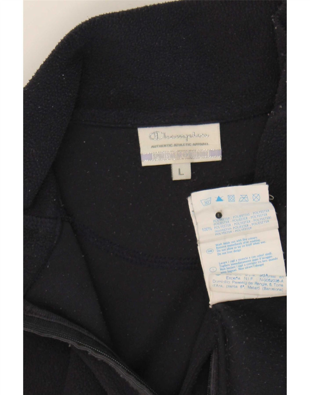 Maglione in pile da donna con collo e zip Champion UK 16 grande poliestere blu navy