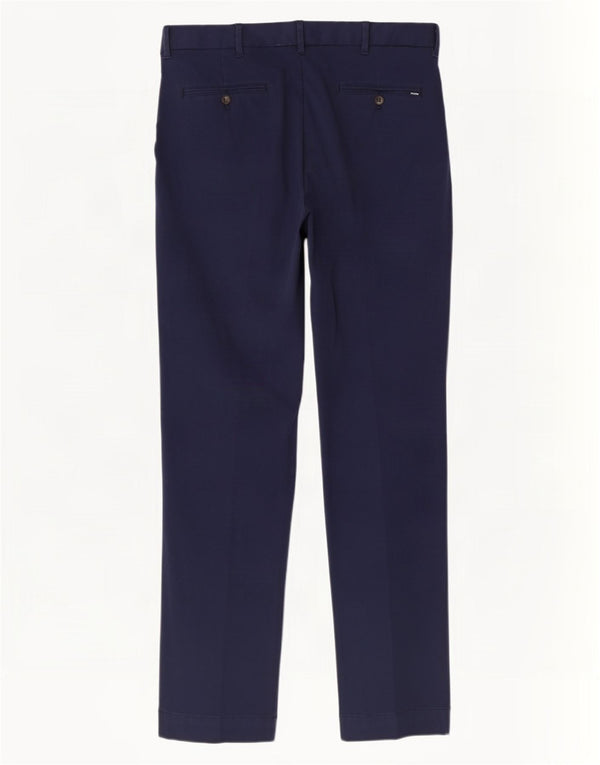 Pantaloni chino dritti da uomo Polo Ralph Lauren W34 L32 cotone blu navy