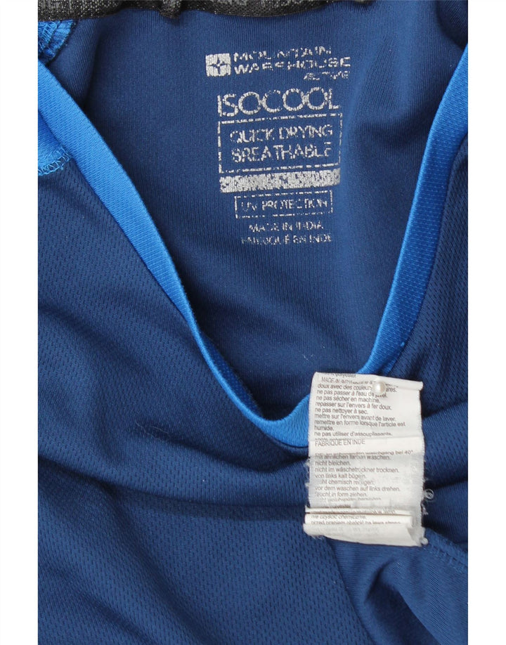 MOUNTAIN WAREHOUSE T-shirt IsoCool da uomo Top blu medio color block