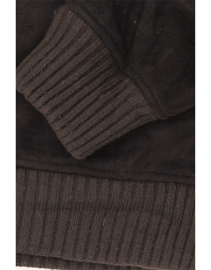Giacca in pile Sherpa da uomo Marks & Spencer UK 40 grande poliestere nero