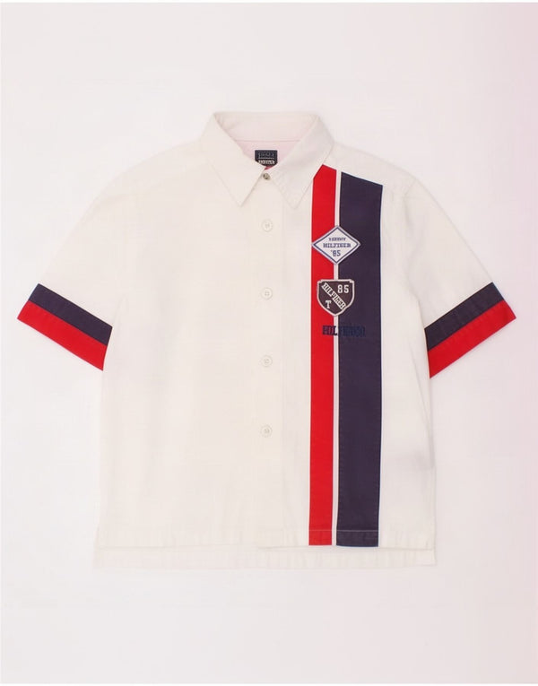 Maglietta grafica per ragazzi Tommy Hilfiger 5-6 anni Large White Colourblock