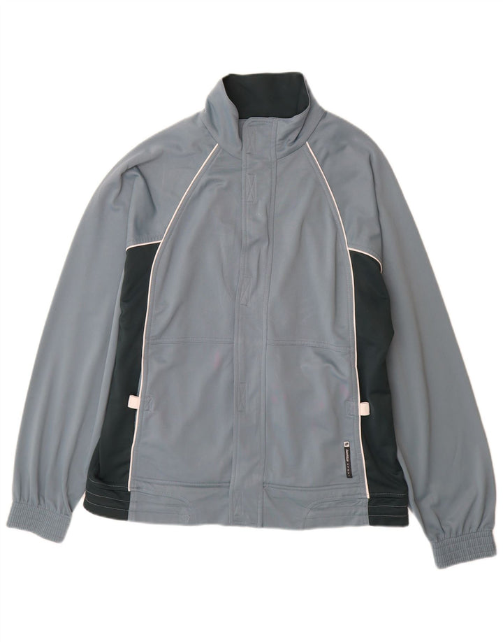 Giacca da tuta da uomo Lotto UK 38/40 Poliestere color block grigio medio
