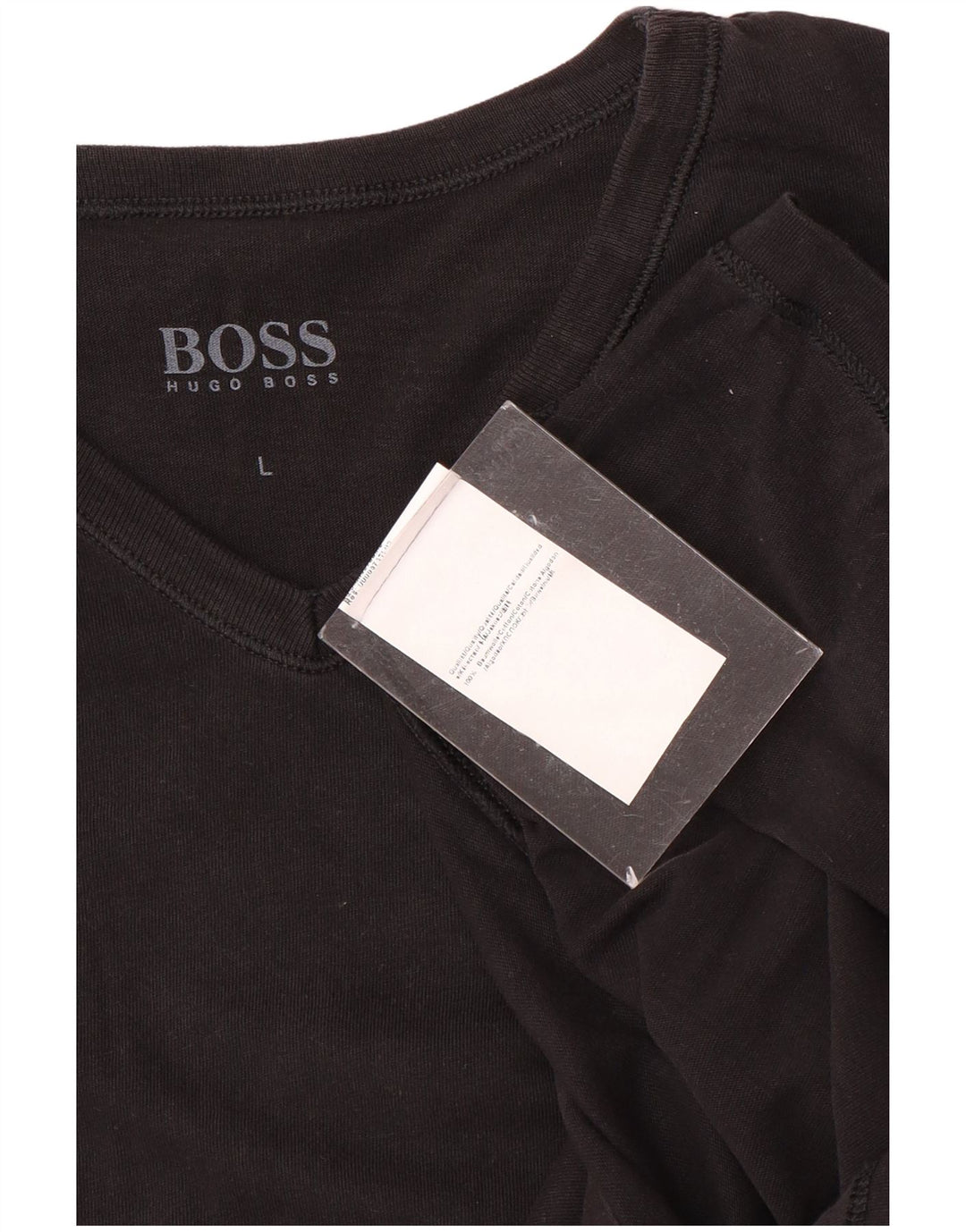 T-shirt da uomo Hugo Boss Top grande in cotone nero