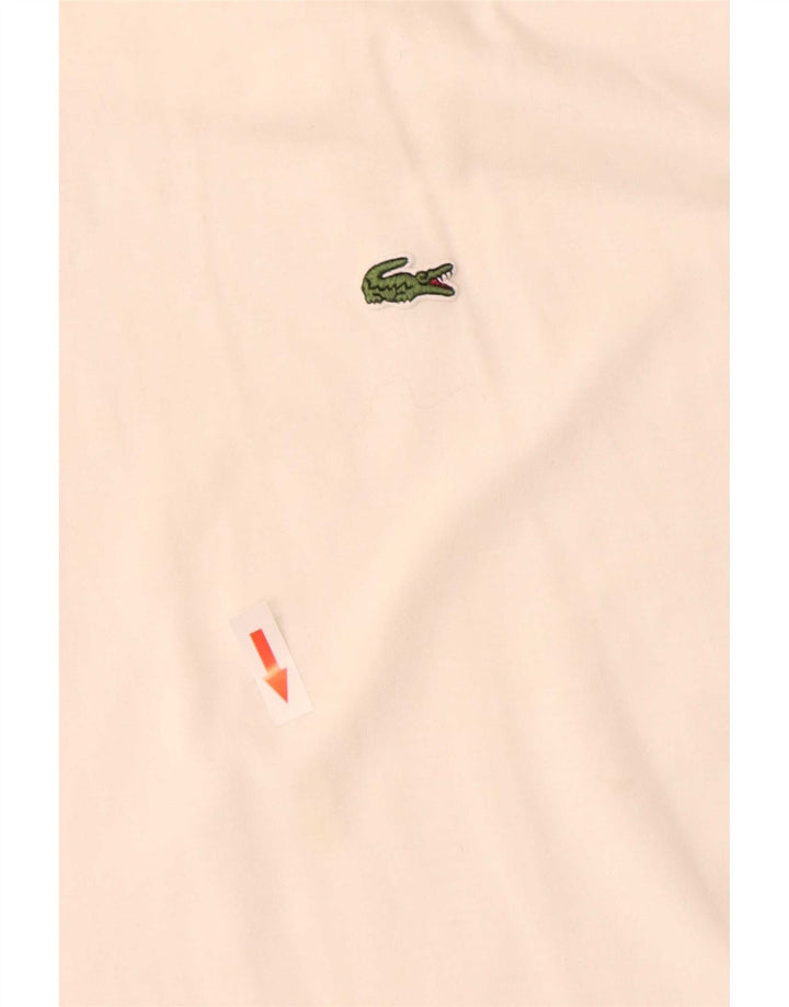 T-shirt Lacoste da uomo vestibilità regolare taglia superiore 9 4XL cotone bianco