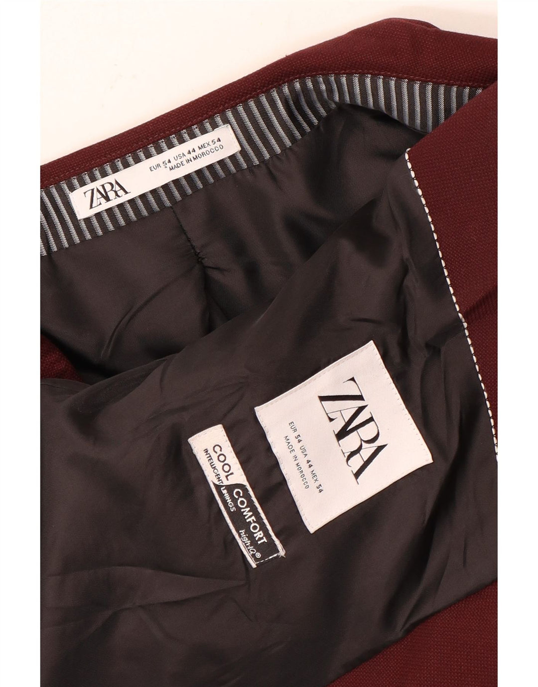 Giacca blazer da uomo a 1 bottone Zara EU 54 XL Borgogna