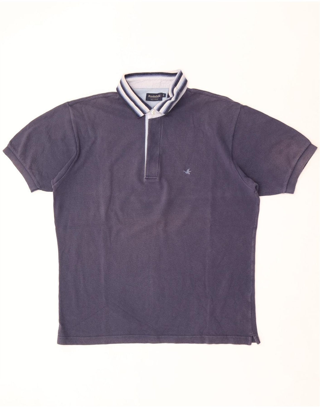 Polo da uomo Brooksfield IT 52 Large in cotone blu navy