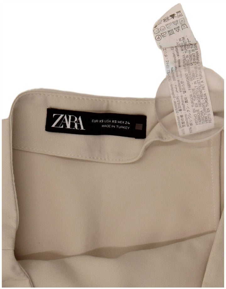 Gonna corta da donna Zara UK 4 XS Poliestere beige