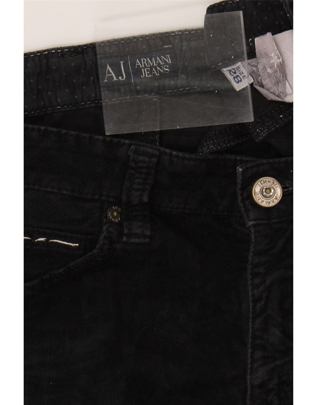 ARMANI Womens Straight Jeans W28 L32 Black