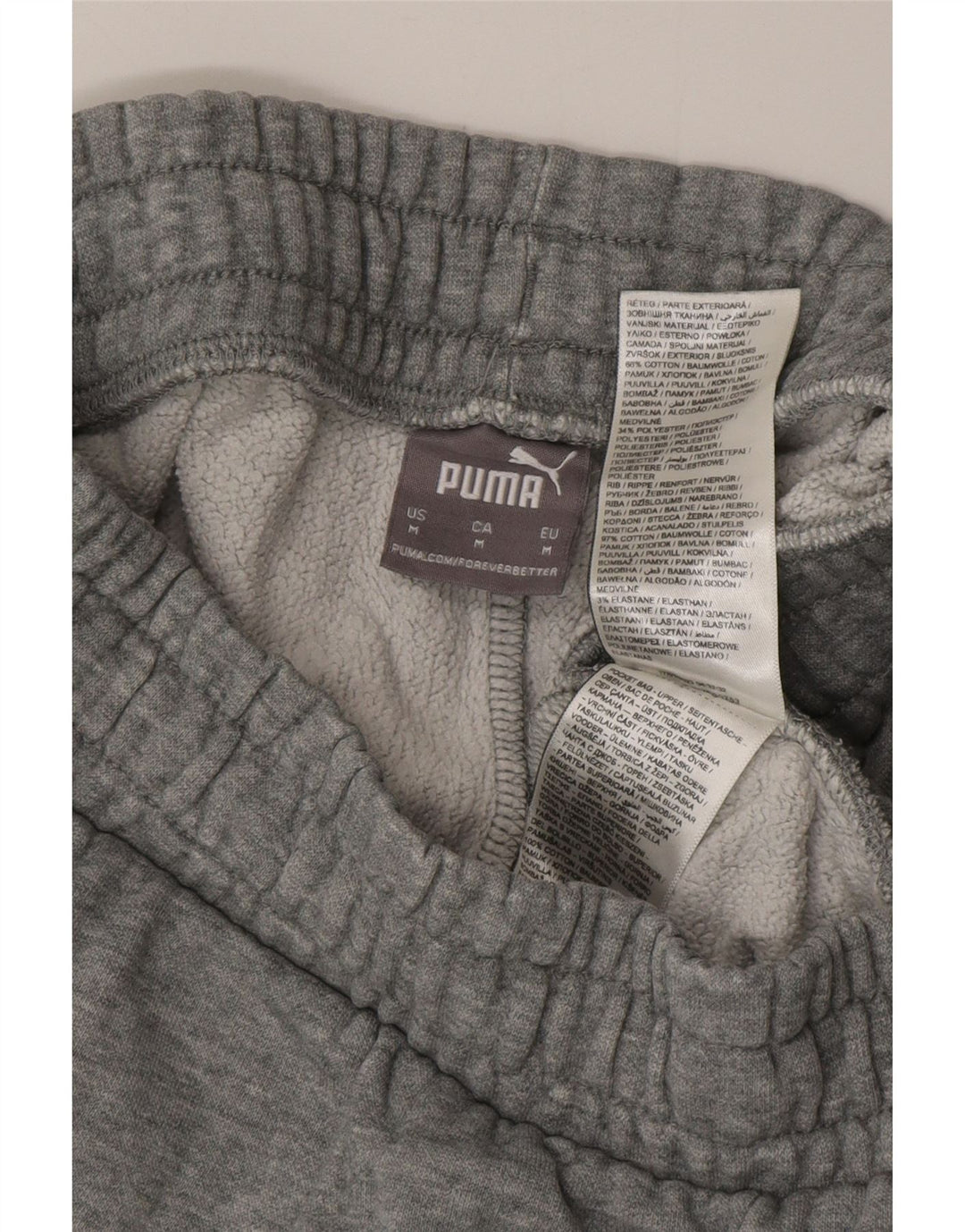 Pantaloni da tuta con grafica PUMA da uomo Joggers in cotone grigio medio