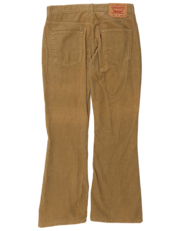 Levi's Uomo 584 Pantaloni di velluto a coste bootcut W32 L30 Cotone Beige
