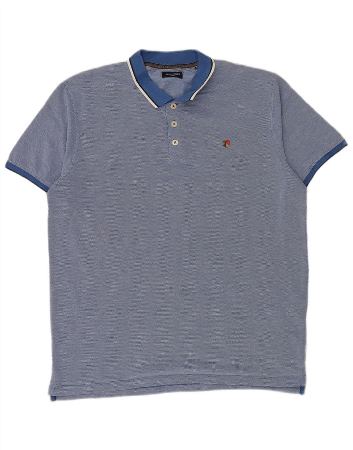 Polo da uomo Jack & Jones XL in cotone blu
