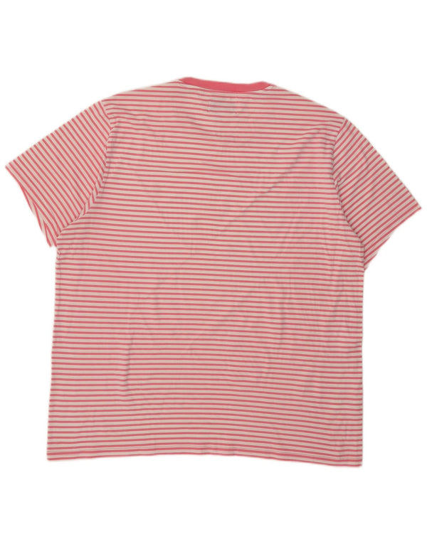 T-shirt da uomo Penguin Top 2XL cotone a righe rosa