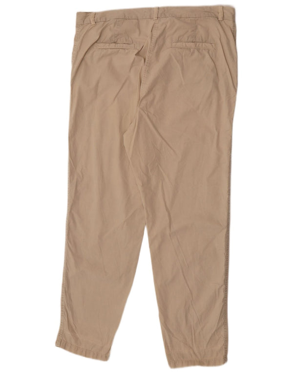 Pantaloni chino a vita alta da donna Marks & Spencer UK 16 Large W36 L30 Beige