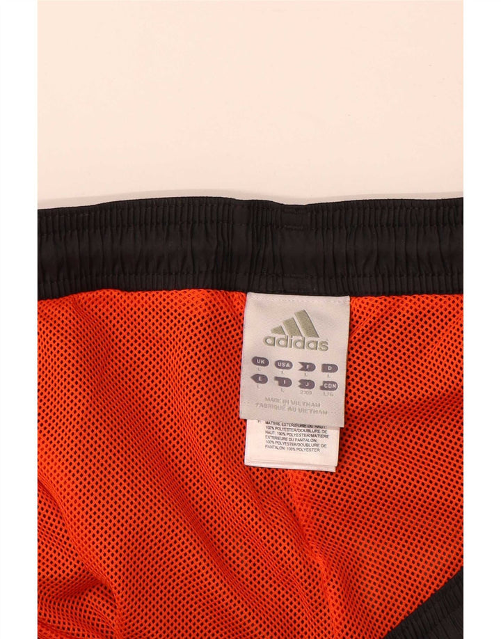 Pantaloni da tuta da uomo Adidas Large neri in poliestere