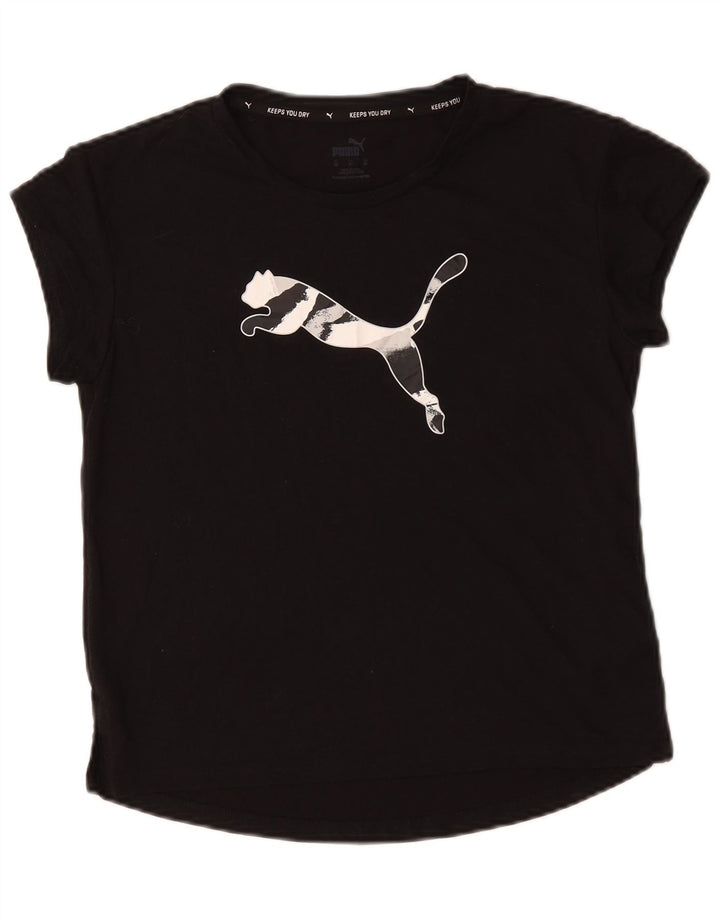 T-shirt grafica oversize da donna Puma UK 6 XS poliestere nero
